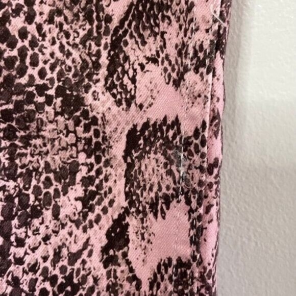 BDG Urban Outfitters Snakeskin Print High Waisted Skinny Jeans Pink Size 24 - Picture 7 of 15